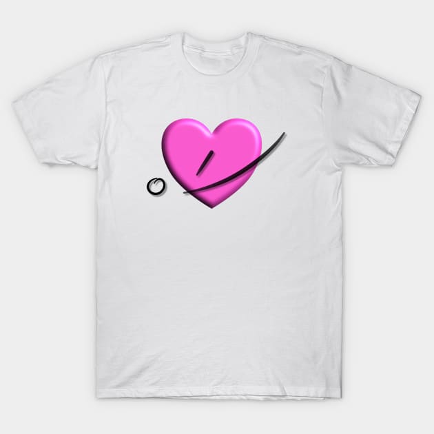 “I ❤️ Shorthand” in shorthand 3D T-Shirt by rand0mity